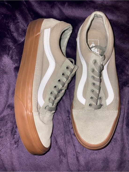 Vans Shoes - Vans Old Skool Low Top Sneakers in Olive Green with Gum Sole